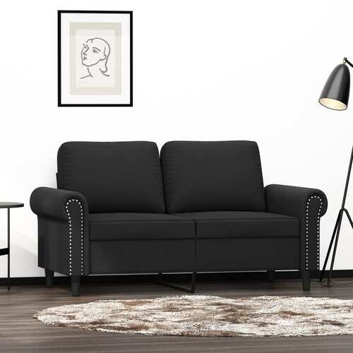 2-Seater Sofa Black 120 cm Velvet
