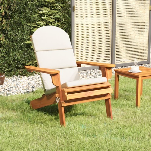 Adirondack Garden Chair with Cushions Solid Wood Acacia
