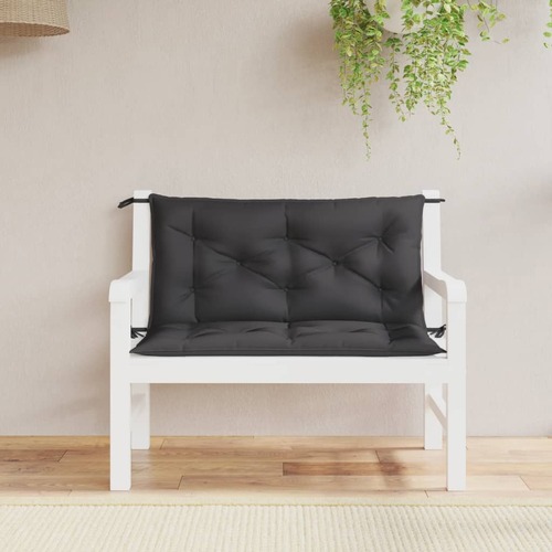 Garden Bench Cushions 2pcs Black 100x50x7 cm Oxford Fabric