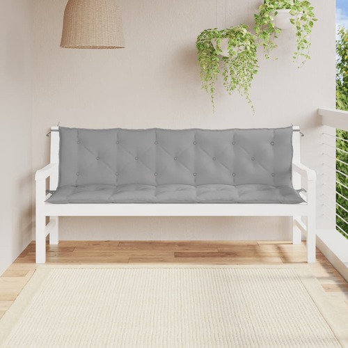 Garden Bench Cushions 2pcs Grey 180x50x7cm Oxford Fabric