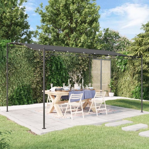 Canopy Anthracite 4x3 m 180 g/m² Fabric and Steel