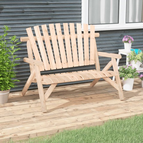 2-Seater Garden Bench 119x85x98 cm Solid Wood Spruce