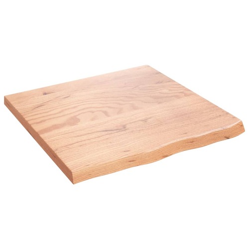 Wall Shelf Light Brown 60x60x(2-4) cm Treated Solid Wood Oak