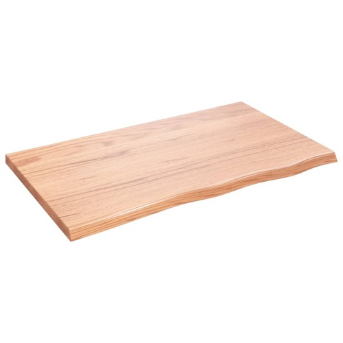 Wall Shelf Light Brown 100x60x(2-4) cm Treated Solid Wood Oak