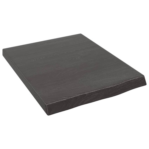 Wall Shelf Dark Brown 40x50x(2-4) cm Treated Solid Wood Oak
