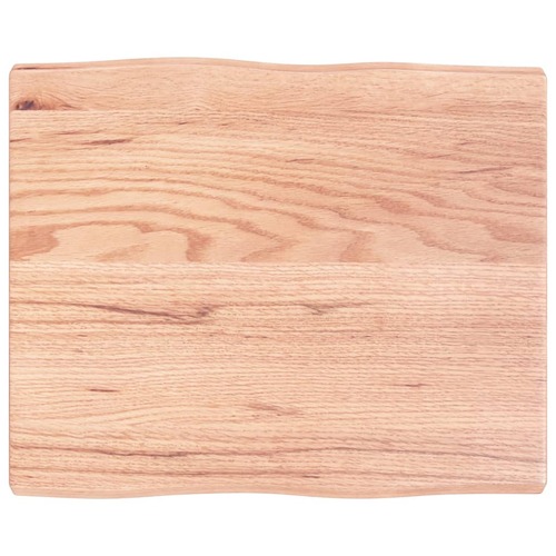 Table Top Light Brown 60x50x(2-4) cm Treated Solid Wood Live Edge