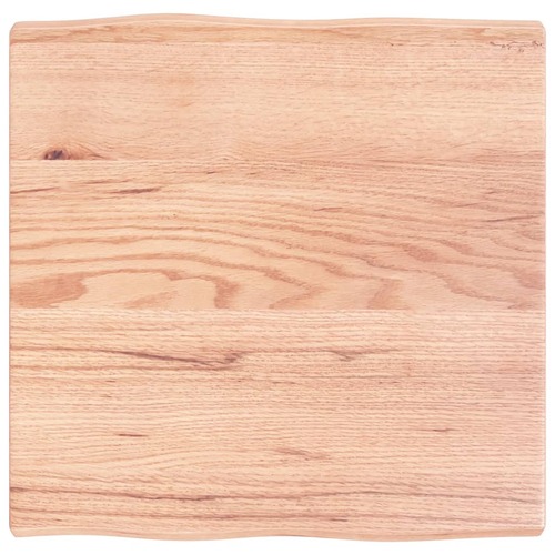 Table Top Light Brown 60x60x(2-4) cm Treated Solid Wood Live Edge