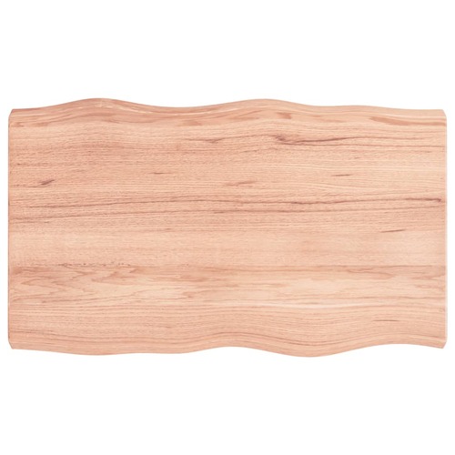 Table Top Light Brown 100x60x(2-6)cm Treated Solid Wood Live Edge