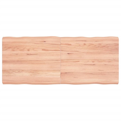 Table Top Light Brown 120x50x(2-6)cm Treated Solid Wood Live Edge