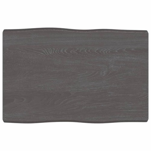 Table Top Dark Brown 60x40x(2-4) cm Treated Solid Wood Live Edge