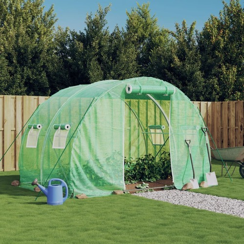 Greenhouse with Steel Frame Green 6 m² 3x2x2 m