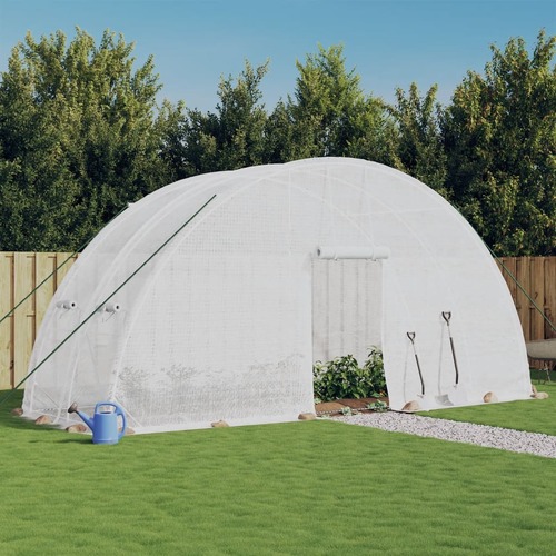 Greenhouse with Steel Frame White 12 m² 6x2x2.85 m