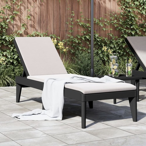 Sun Lounger Anthracite 186x60x29 cm PP