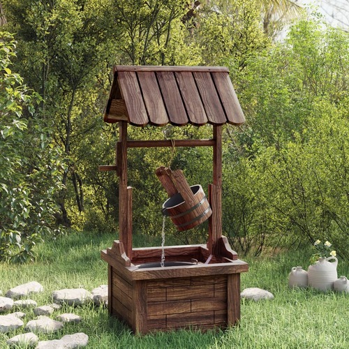 Wishing Well Fountain with Pump 57x50x112 cm Solid Wood Fir