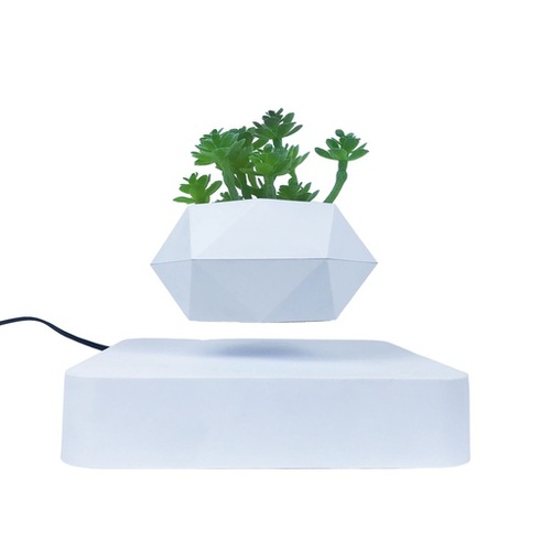 GOMINIMO Magnetic Levitating Plant Pot White