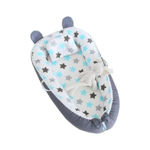 GOMINIMO Portable Baby Lounger & Baby Nest with Pillow (Stars)