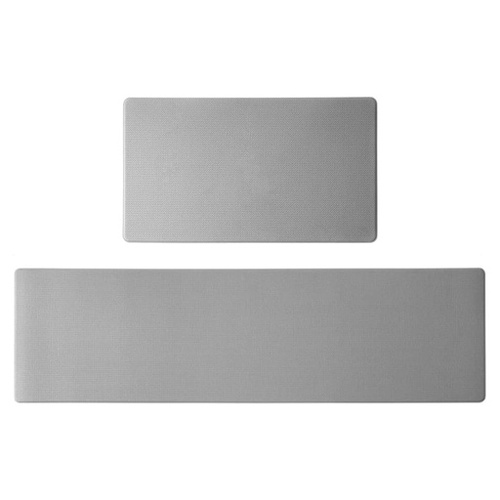 GOMINIMO PVC Kitchen Floor Mat 2pcs Set Grey