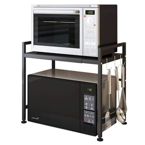 GOMINIMO Microwave Oven Rack 2 Tier Adjustable Length and Height