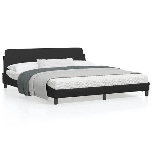 Bed Frame "Dover" Black 180x200 cm King Faux Leather