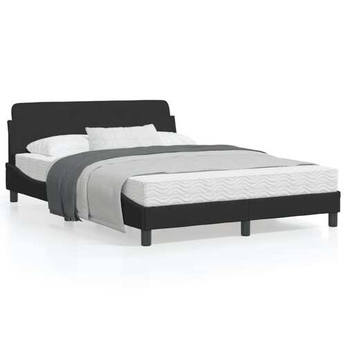 Bed Frame "Dover" Black 137x190 cm Double Velvet