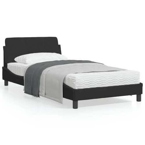 Bed Frame "Dover" Black 107x203 cm King Single Velvet