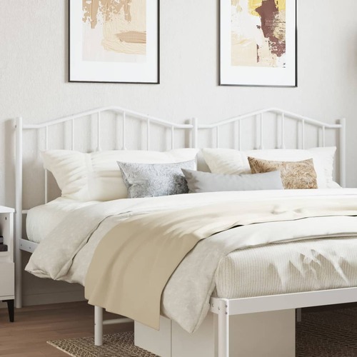 Metal Headboard White 183 cm King