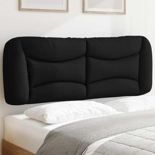 Headboard Cushion "Hvar" Black 137 cm Double Fabric