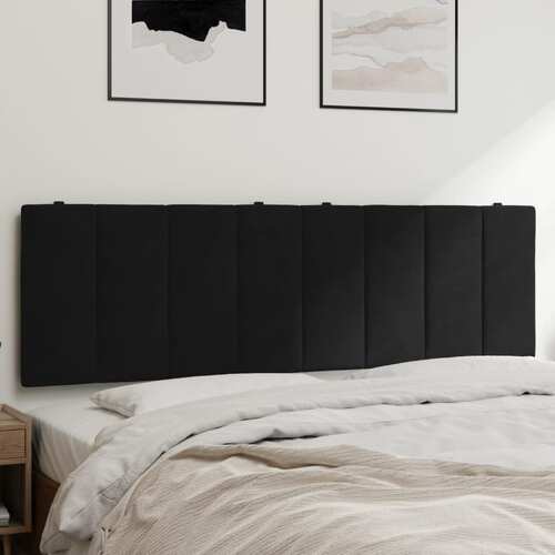 Headboard Cushion "Hanko" Black 152 cm Queen Velvet