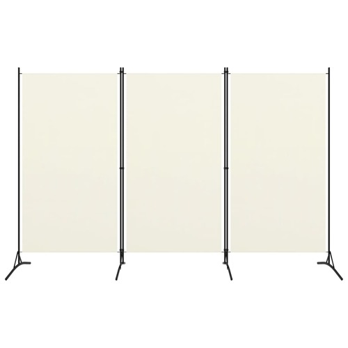 3-Panel Room Divider White 260x180 cm Fabric