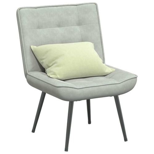 Relaxing Chair Light Grey 64x74x84 cm Velvet