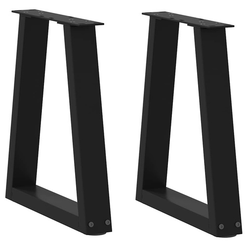 Coffee Table Legs V-Shape 2 pcs Black 28x(42-43.3) cm Steel