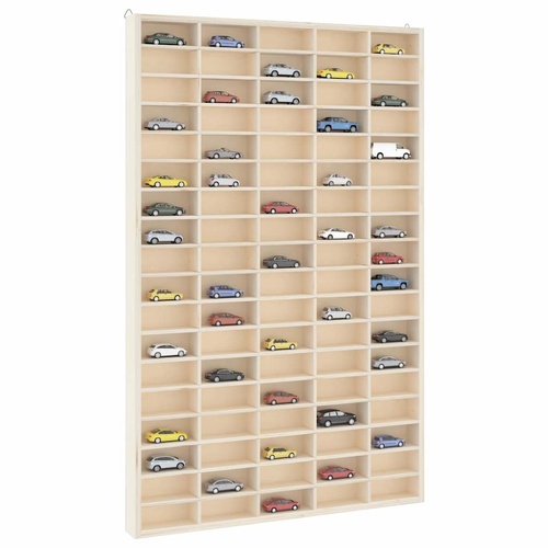 Wooden Collector's Display Case with 90 Compartments 50,5x4,5x79cm