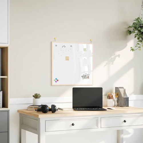 Magnetic Whiteboard with Solid Pine Wood Frame 60x55 cm