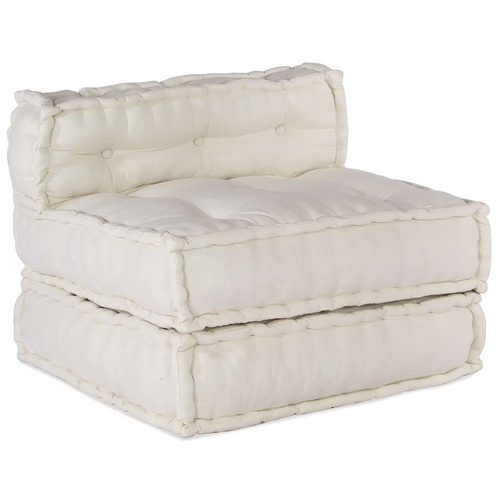 Modular Pouffe Cream 70x70x54 Fabric