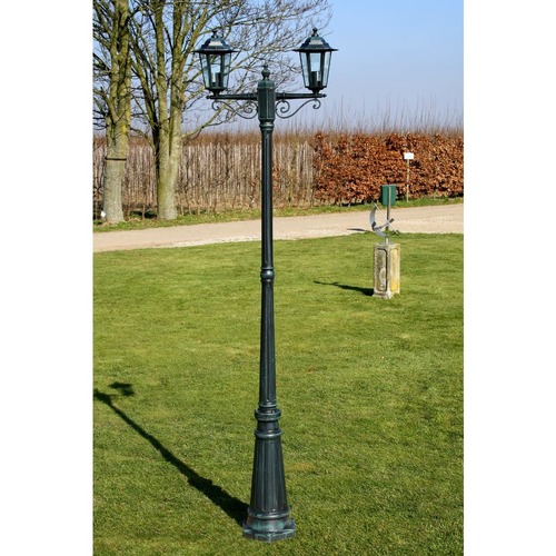 Garden Lamp Post Dark Green 215 cm