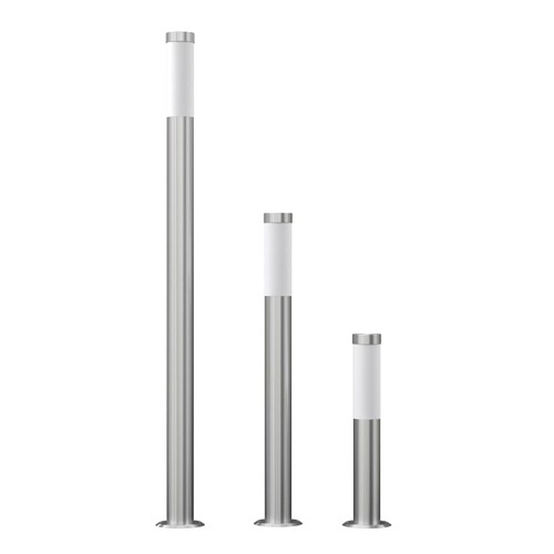 3 pcs Gardenlamps Set RVS Standing E27  230V