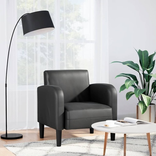 Sofa Chair with Armrests Black 54 cm Faux Leather