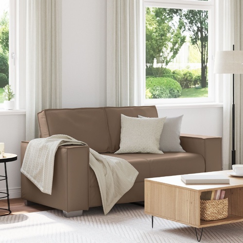 Loveseat Sofa in Cappuccino - 120 cm Faux Leather