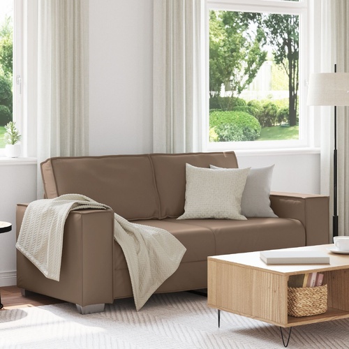 Loveseat Sofa in Cappuccino 140cm Faux Leather