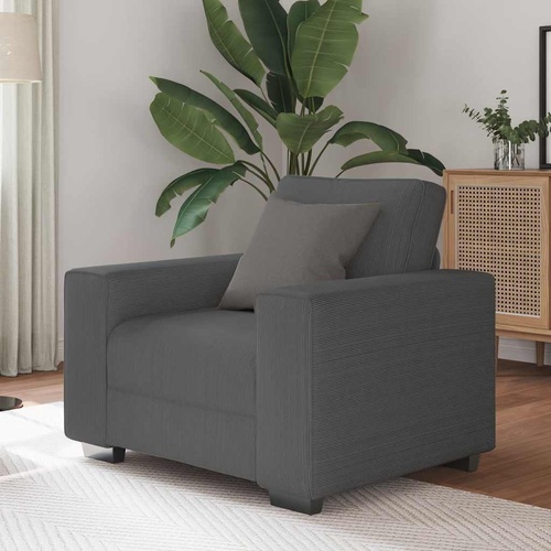 Sofa Chair Dark Grey 60 cm Corduroy Fabric