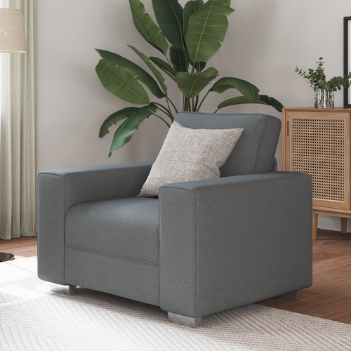 Sofa Dark Grey 100 x 77 x 82 cm Fabric