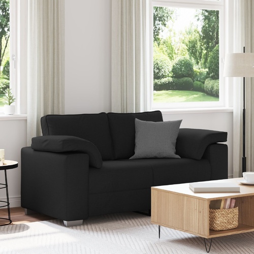 Black Loveseat Sofa - 120cm Fabric
