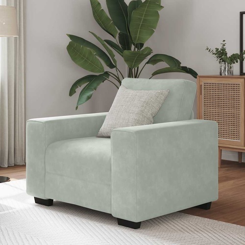 Sofa Chair Light Grey 60 cm Velvet