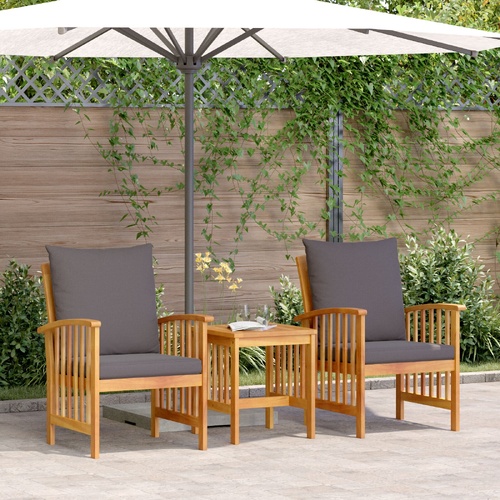 Garden Sofa Set 3 pcs Oil Natural Solid Acacia Wood