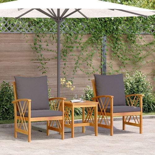 Garden Sofa Set 3 pcs Oil Natural Solid Acacia Wood