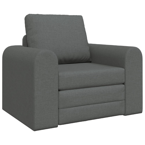 Floor Sofa Bed 2-in-1 Dark Grey 98x71x83 cm Fabric