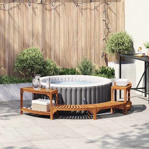 Hot Tub Surround Half-Round Brown 252 x 112 x 55,5 cm