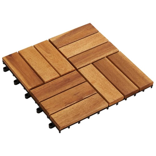 10 pcs Acacia Decking Tiles 30 x 30 cm
