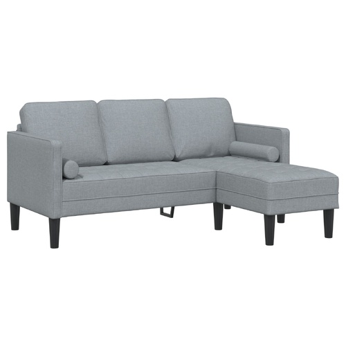 Sofa Set with Cushion Light Grey 173 x 131 x 67 cm Polyester
