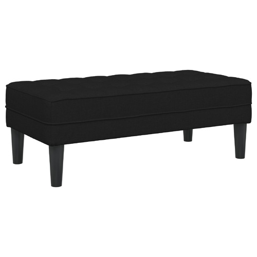 Black Bench 113x57x39 cm Fabric